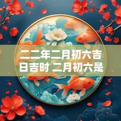 二二年二月初六吉日吉时 二月初六是吉日吗
