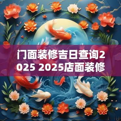 门面装修吉日查询2025 2025店面装修查吉日