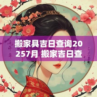 搬家具吉日查询20257月 搬家吉日查询7月