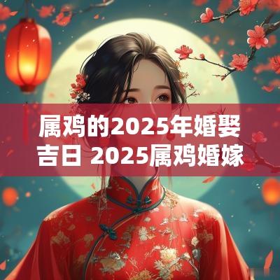 属鸡的2025年婚娶吉日 2025属鸡婚嫁吉日