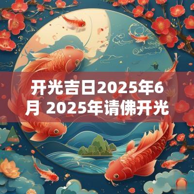开光吉日2025年6月 2025年请佛开光吉日