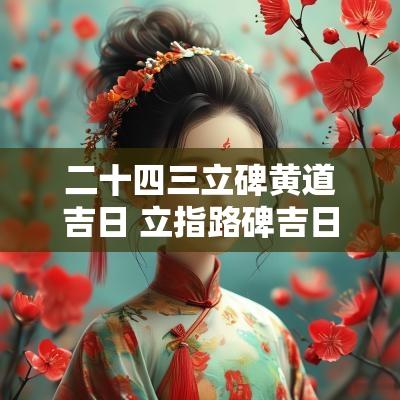 二十四三立碑黄道吉日 立指路碑吉日查询