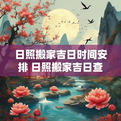 日照搬家吉日时间安排 日照搬家吉日查询时间