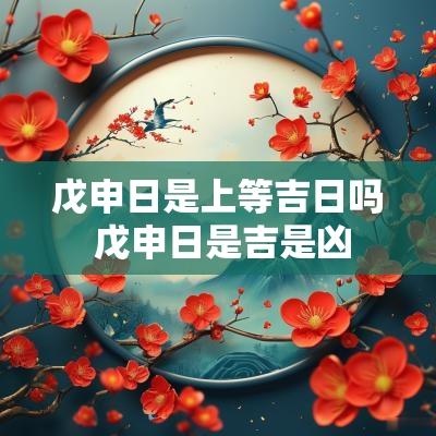 戊申日是上等吉日吗 戊申日是吉是凶
