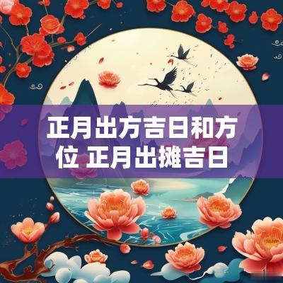 正月出方吉日和方位 正月出摊吉日