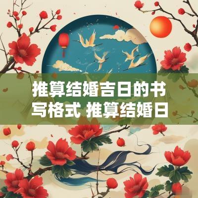 推算结婚吉日的书写格式 推算结婚日期