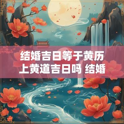 结婚吉日等于黄历上黄道吉日吗 结婚吉日是要看黄历吗