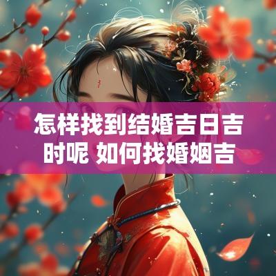 怎样找到结婚吉日吉时呢 如何找婚姻吉日