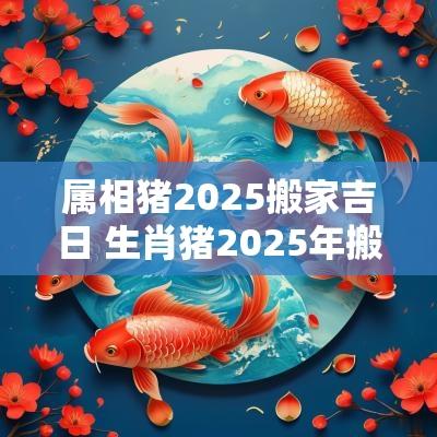 属相猪2025搬家吉日 生肖猪2025年搬家吉日
