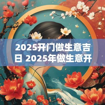 2025开门做生意吉日 2025年做生意开门吉日