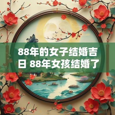 88年的女子结婚吉日 88年女孩结婚了