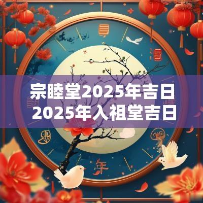 宗睦堂2025年吉日 2025年入祖堂吉日
