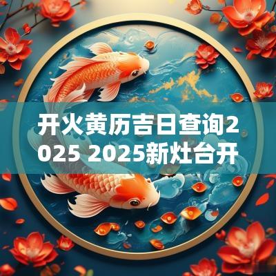 开火黄历吉日查询2025 2025新灶台开火吉日