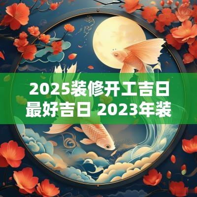 2025装修开工吉日最好吉日 2025年装修开工最佳吉日
