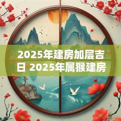 2025年建房加层吉日 2025年属猴建房吉日