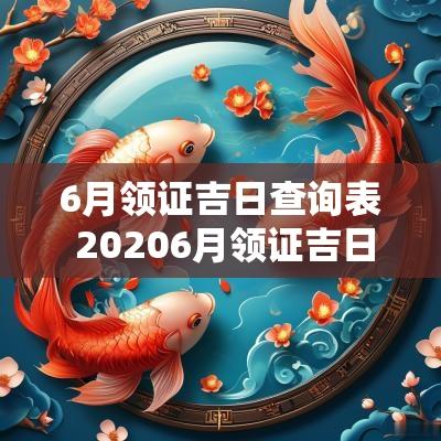 6月领证吉日查询表 20256月领证吉日