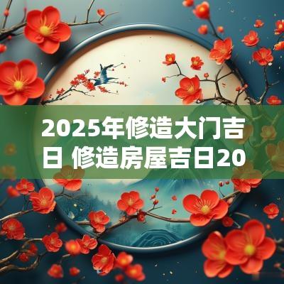2025年修造大门吉日 修造房屋吉日2025年