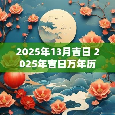 2025年13月吉日 2025年吉日万年历