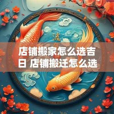 店铺搬家怎么选吉日 店铺搬迁怎么选黄道吉日
