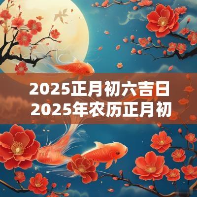 2025正月初六吉日 2025年农历正月初六是黄道吉日吗