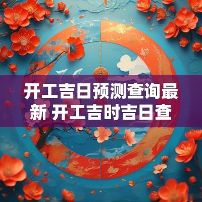 开工吉日预测查询最新 开工吉时吉日查询老黄历