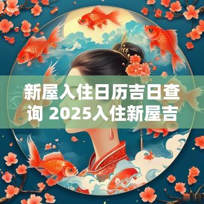 新屋入住日历吉日查询 2025入住新屋吉日查询
