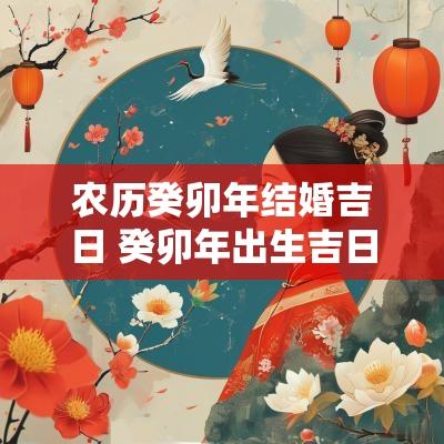 农历癸卯年结婚吉日 癸卯年出生吉日大全