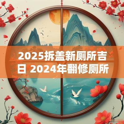 2025拆盖新厕所吉日 2025年翻修厕所动工吉日