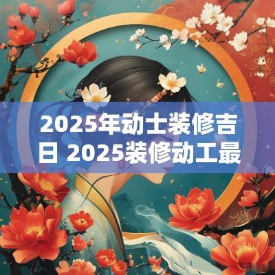 2025年动士装修吉日 2025装修动工最佳吉日