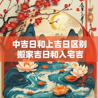 中吉日和上吉日区别 搬家吉日和入宅吉日的区别