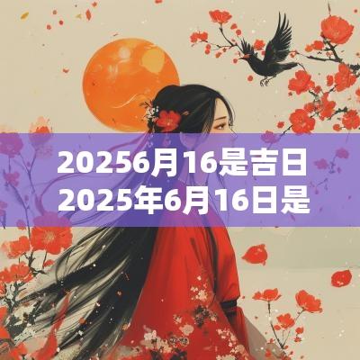 20256月16是吉日 2025年6月16日是黄道吉日吗