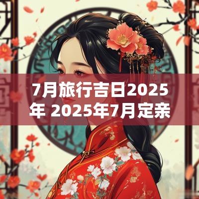 7月旅行吉日2025年 2025年7月定亲吉日