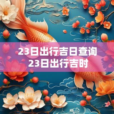 23日出行吉日查询 23日出行吉时