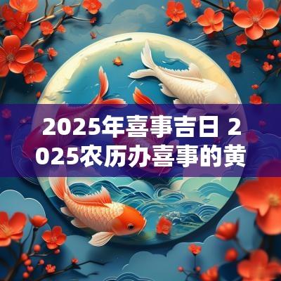 2025年喜事吉日 2025农历办喜事的黄道吉日