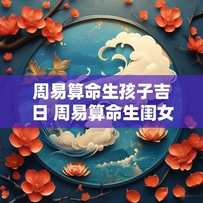 周易算命生孩子吉日 周易算命生闺女还是儿子