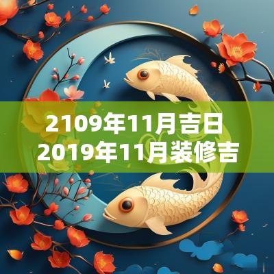 2109年11月吉日 2019年11月装修吉日