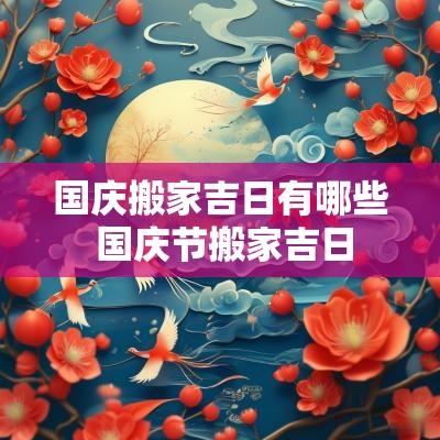 国庆搬家吉日有哪些 国庆节搬家吉日