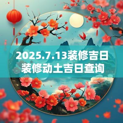 2025.7.13装修吉日 装修动土吉日查询2025年6月13号