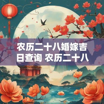农历二十八婚嫁吉日查询 农历二十八婚嫁吉日有哪些
