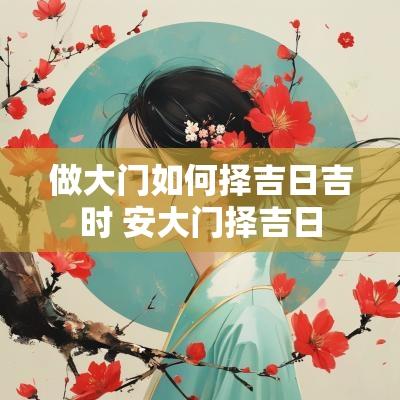 做大门如何择吉日吉时 安大门择吉日