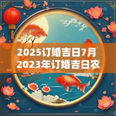 2025订婚吉日7月 2025年订婚吉日农历