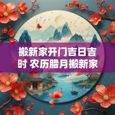 搬新家开门吉日吉时 农历腊月搬新家吉日吉时