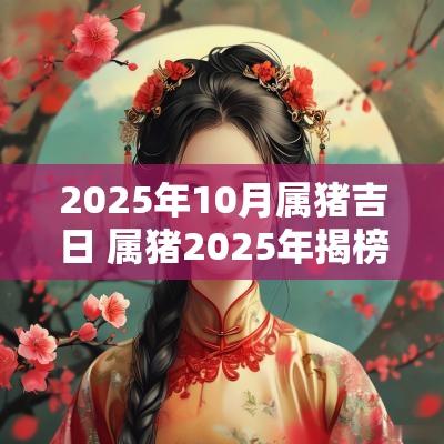 2025年10月属猪吉日 属猪2025年揭榜吉日 2025年10月属猪吉日 属猪2025年揭榜吉日