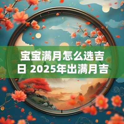 宝宝满月怎么选吉日 2025年出满月吉日