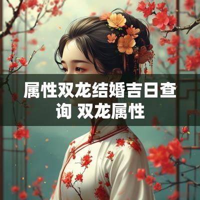 属性双龙结婚吉日查询 双龙属性