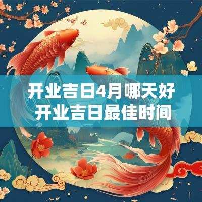 开业吉日4月哪天好 开业吉日最佳时间