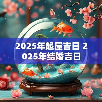 2025年起屋吉日 2025年结婚吉日