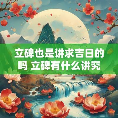 立碑也是讲求吉日的吗 立碑有什么讲究