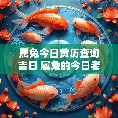 属兔今日黄历查询吉日 属兔的今日老黄历