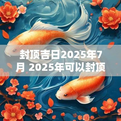 封顶吉日2025年7月 2025年可以封顶的吉日